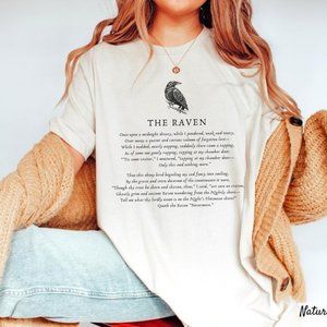 Raven Edgar Allan Poe Shirt Poem Nevermore Tshirt